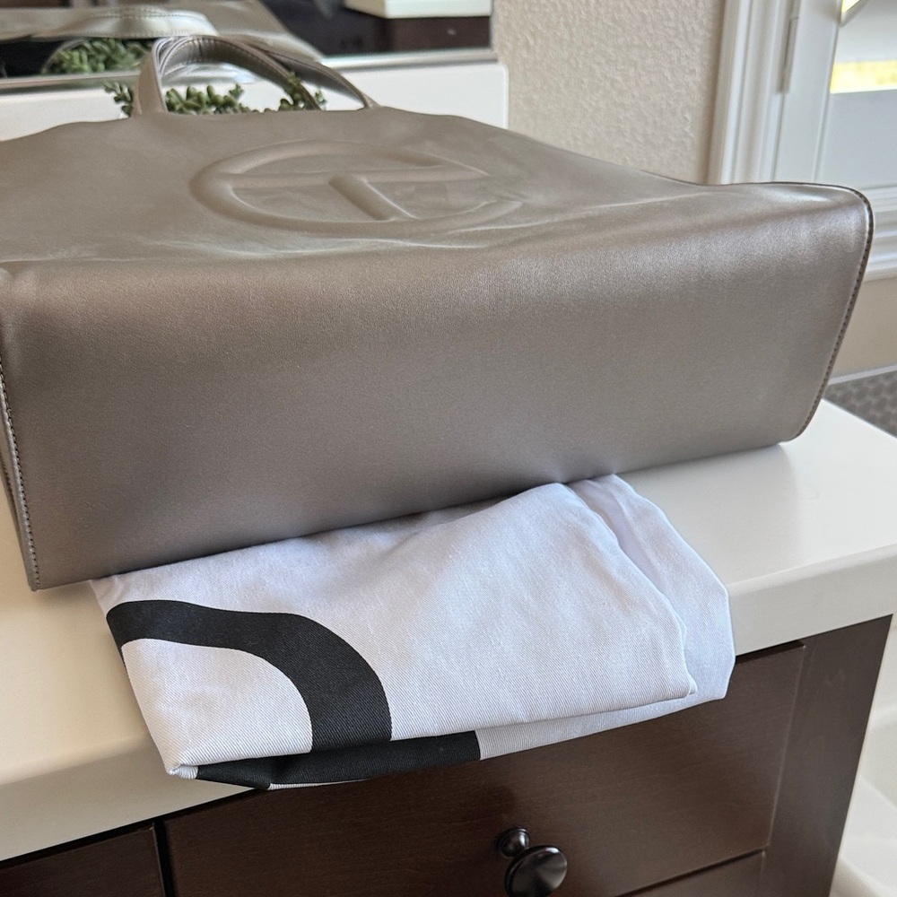 Telfar Large Pewter/Gray Tote Bag - Picture 2 of 3